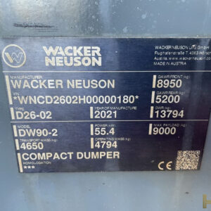 Wacker Neuson DW90 (2021) 71035275 - Image 11