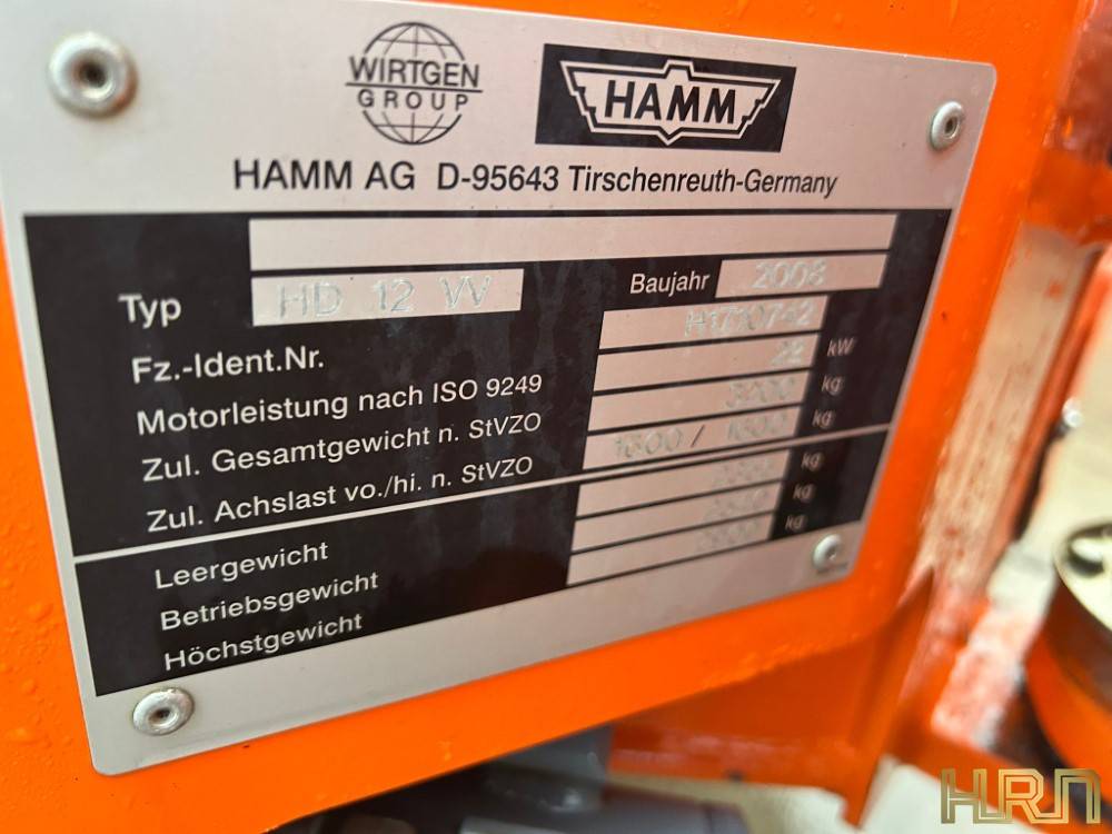 Hamm HD12VV Tandem Roller (2008) 12012421 - Image 12